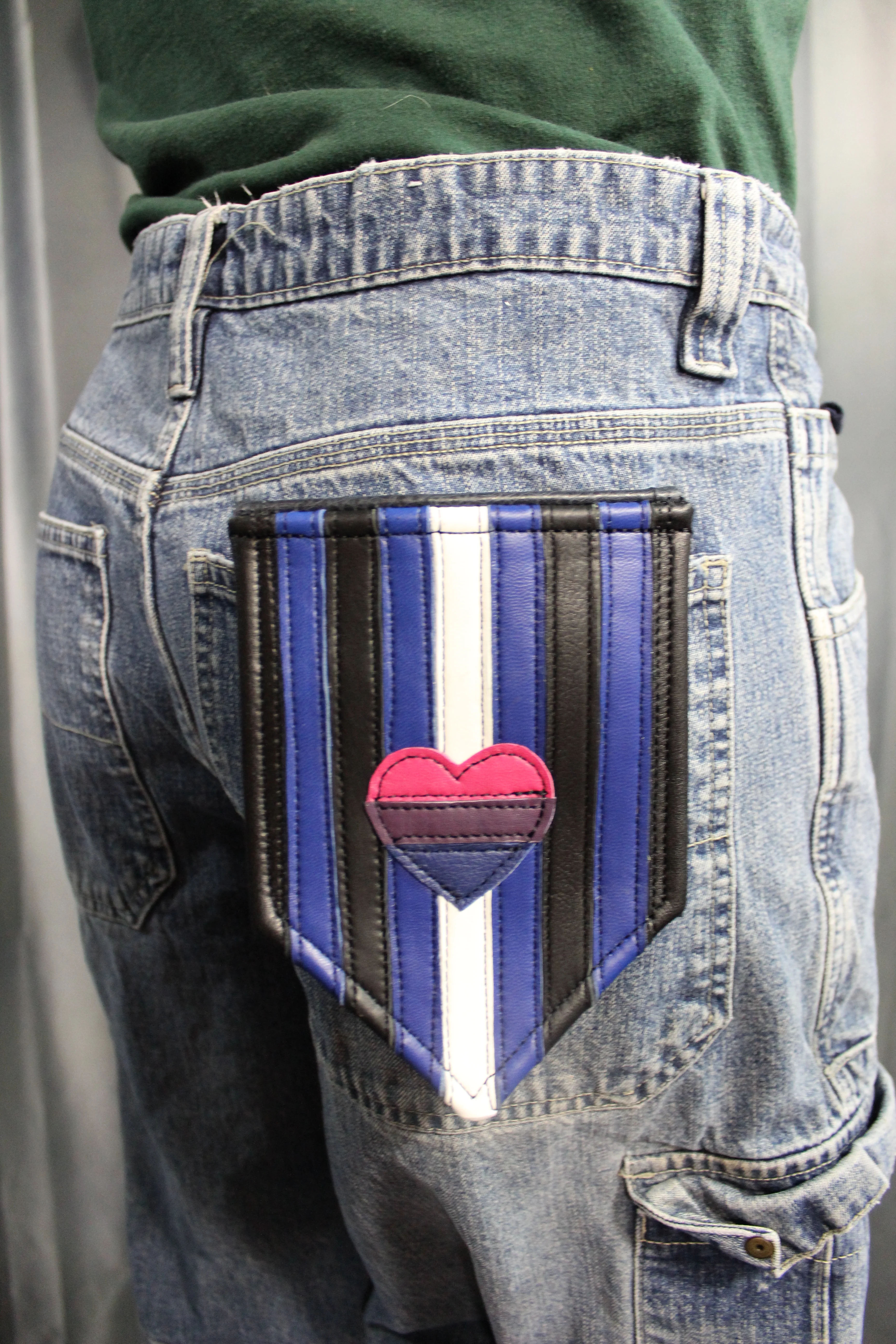 Bisexual Leather Pride Pocket Flag - Image 3