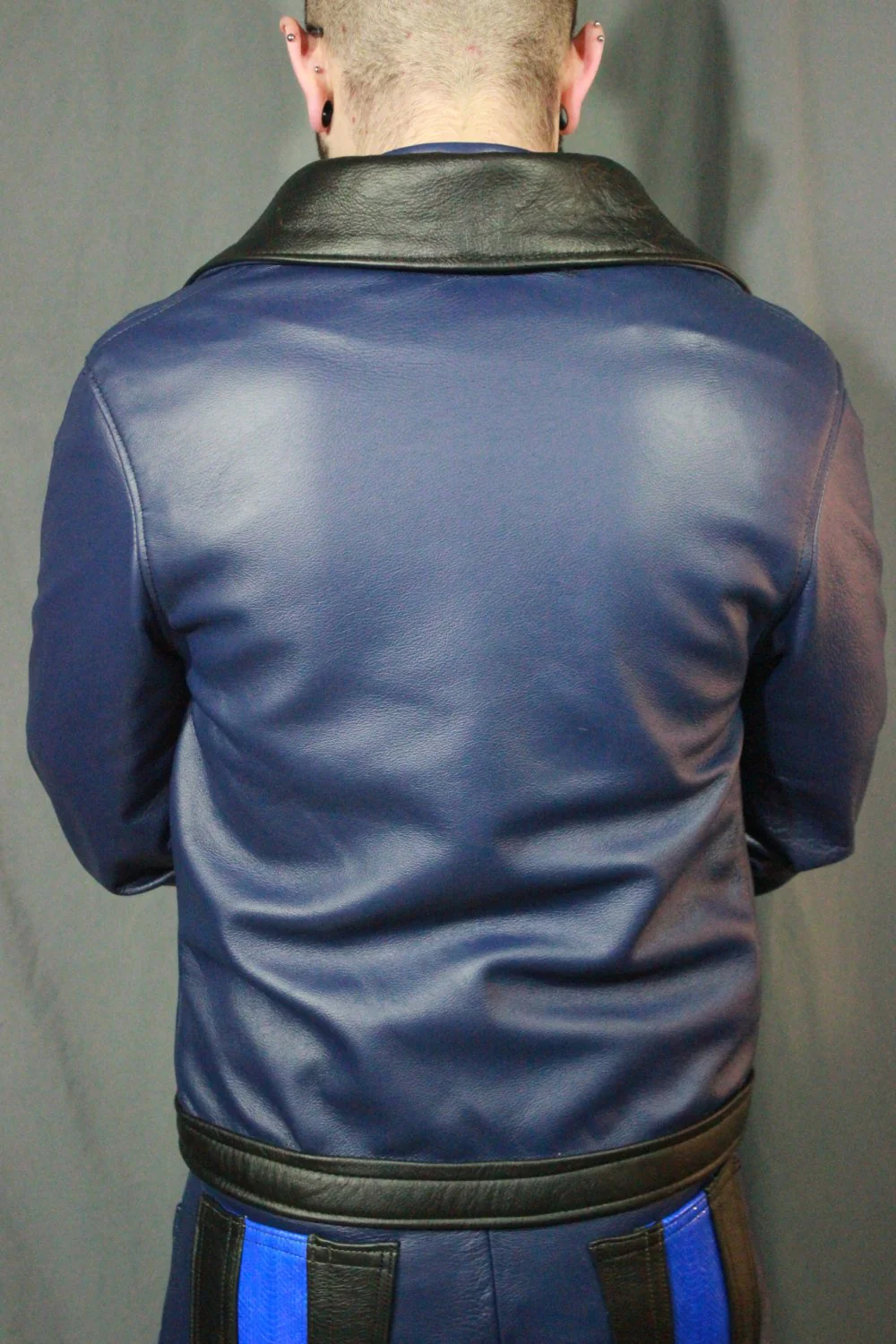 Classic Leather Biker Jacket - Image 3