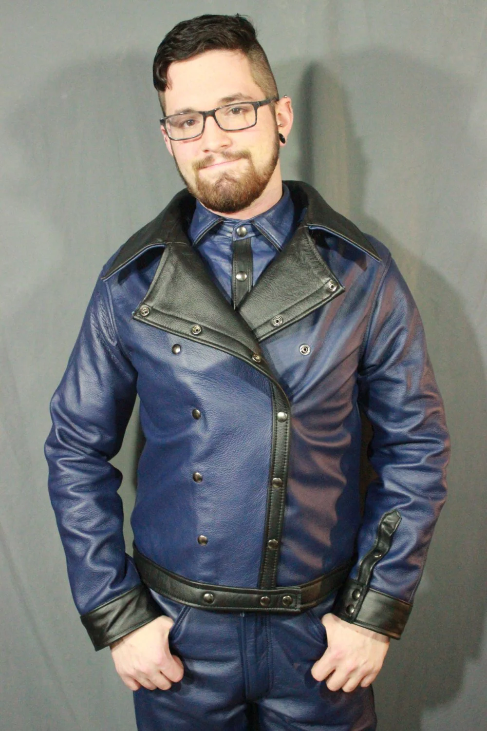 Classic Leather Biker Jacket - Image 4