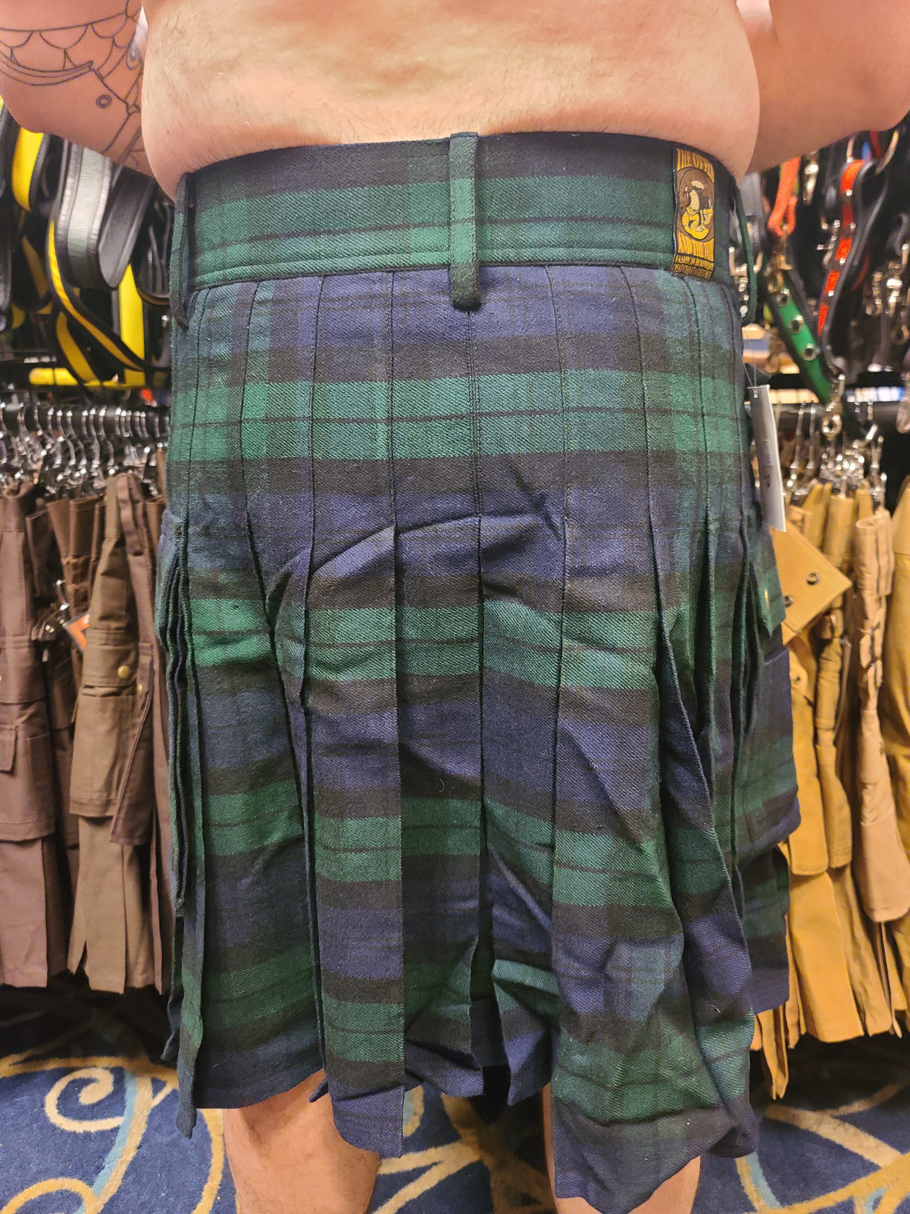 Black Watch Tartan Kilt by KiltedBros Hunter Green/Navy Blue Plaid - Image 5