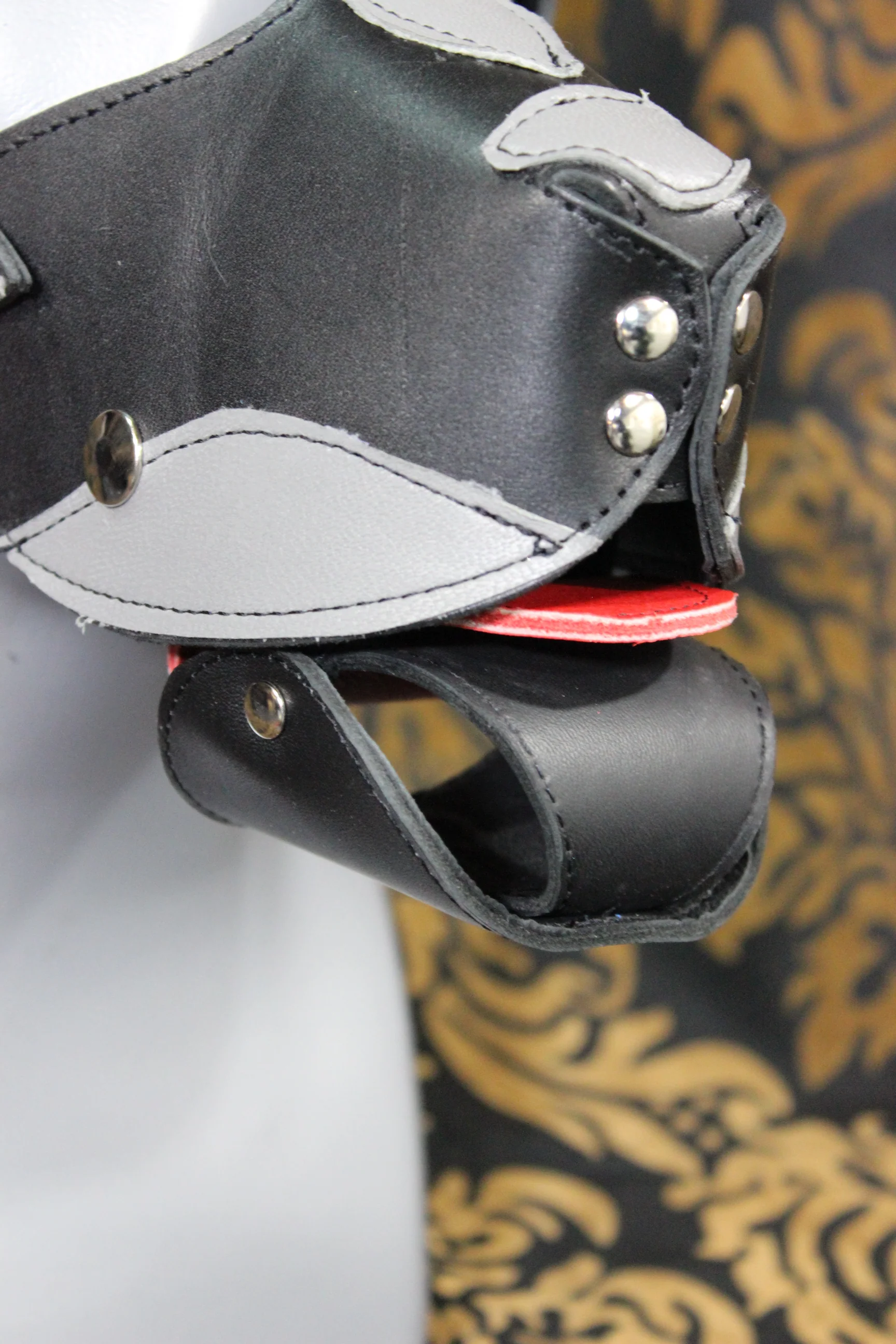 Husky style Pup Hood in Black and Gray - Image 15