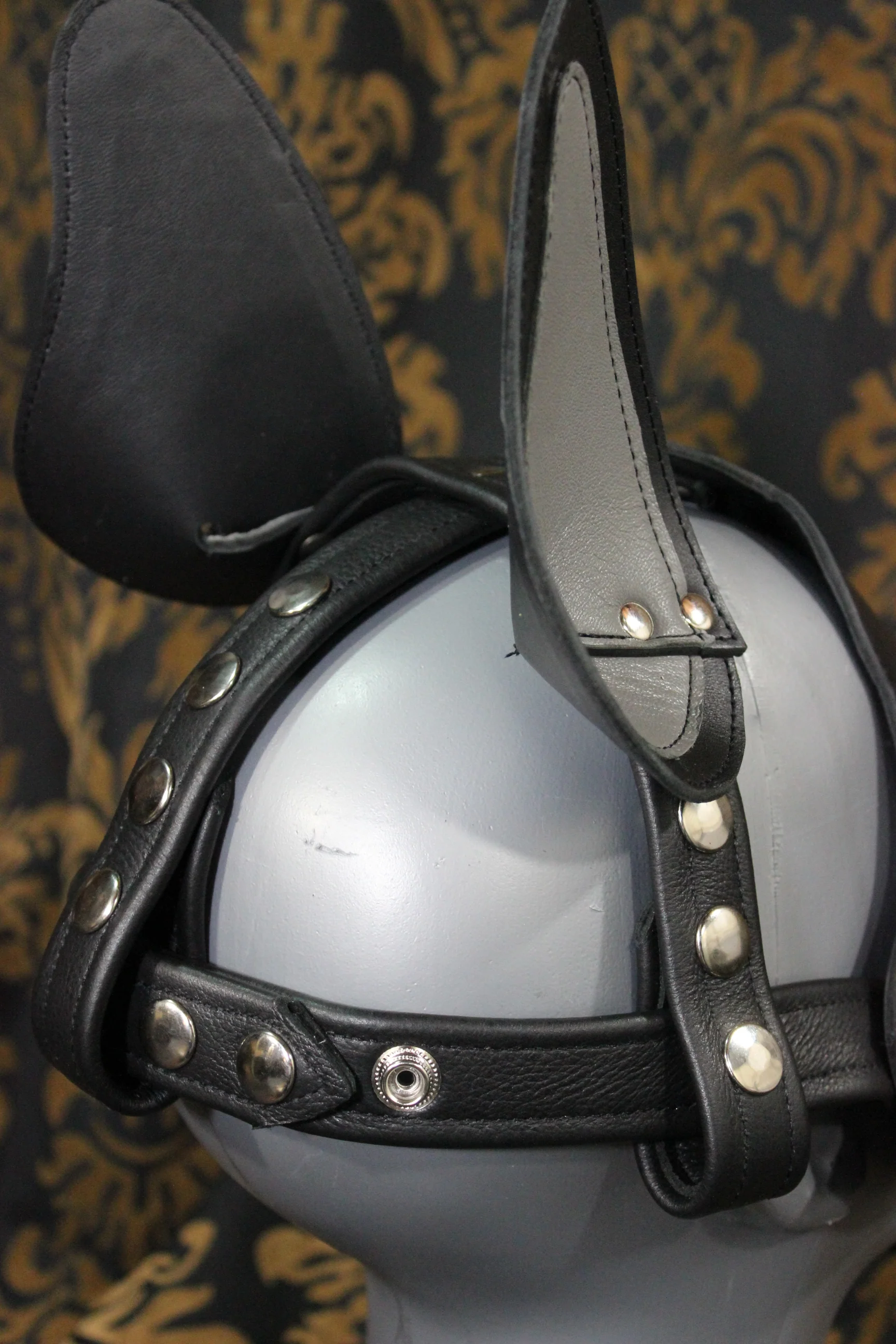 Husky style Pup Hood in Black and Gray - Image 18