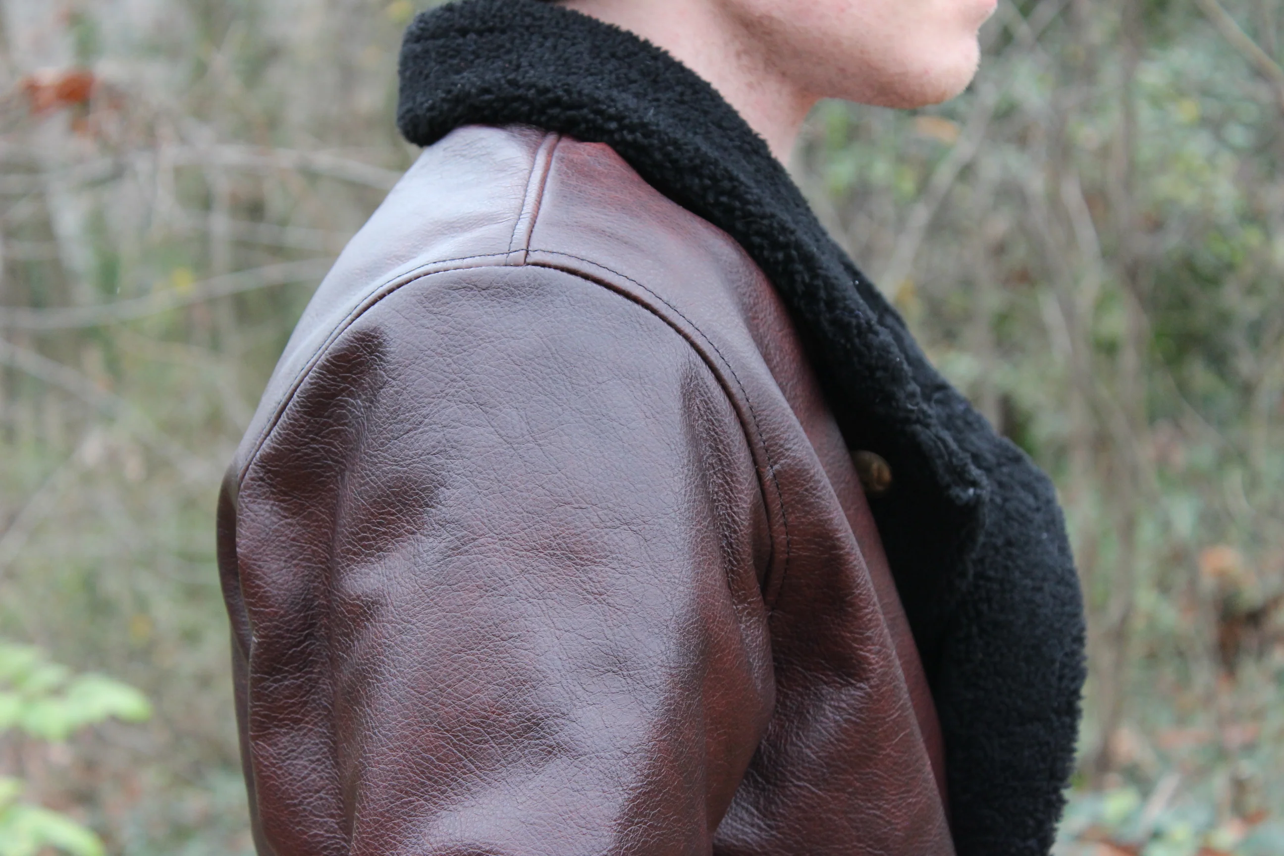 Leather and Shearling Coat - Image 10
