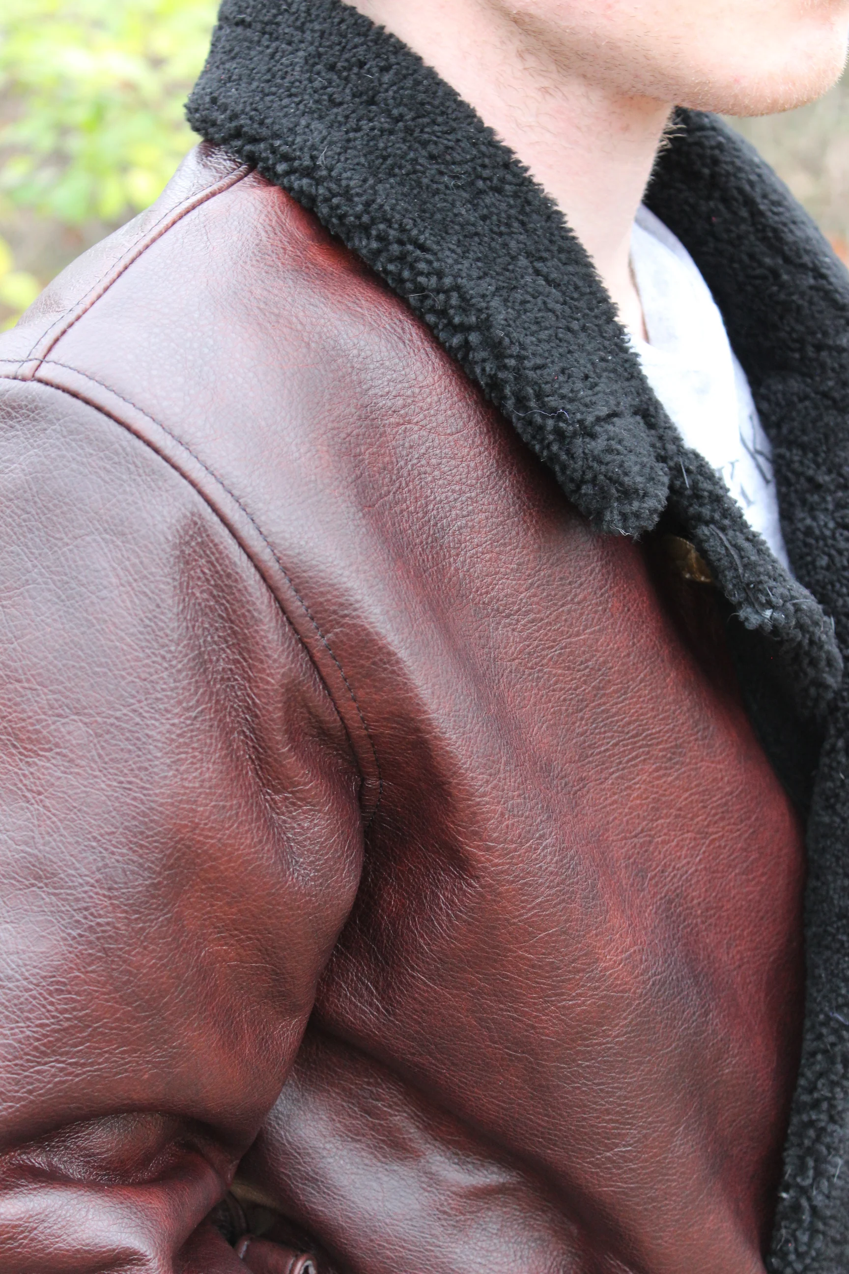 Leather and Shearling Coat - Image 11