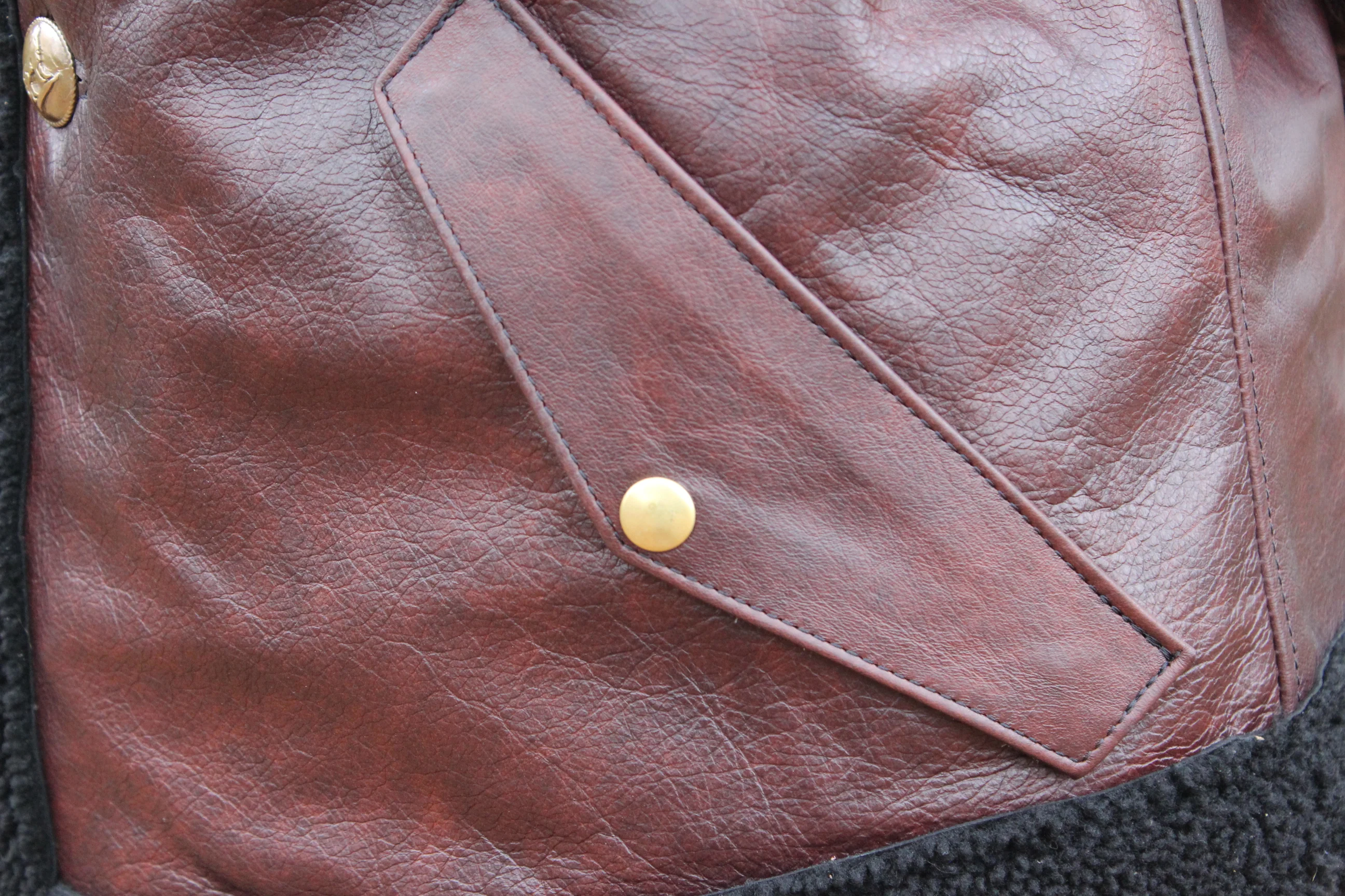 Leather and Shearling Coat - Image 5