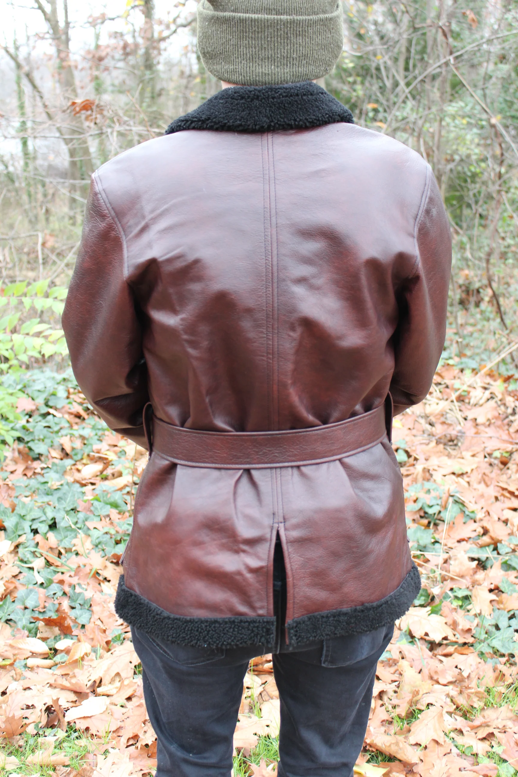 Leather and Shearling Coat - Image 8