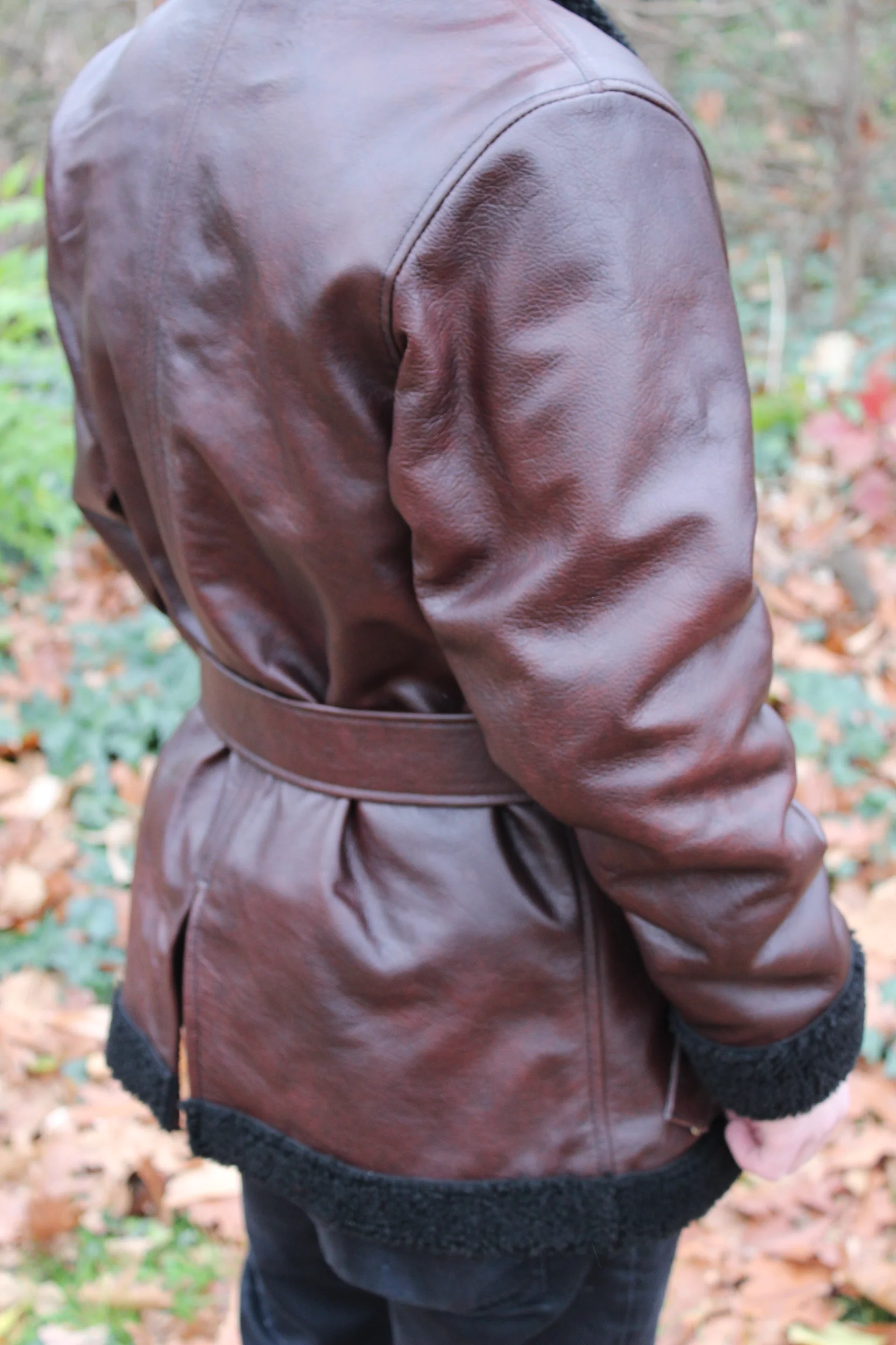 Leather and Shearling Coat - Image 9