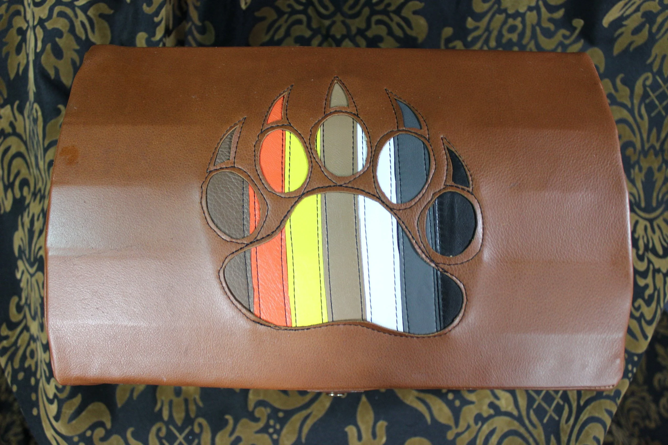 Leather Bound Treasure Chest (Bear Pride Flag Paw) - Image 4