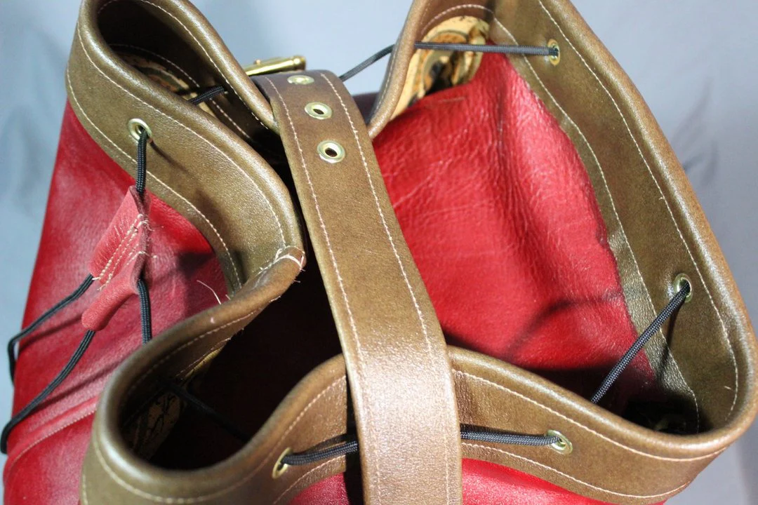 Leather Canister Duffel Bag - Image 7