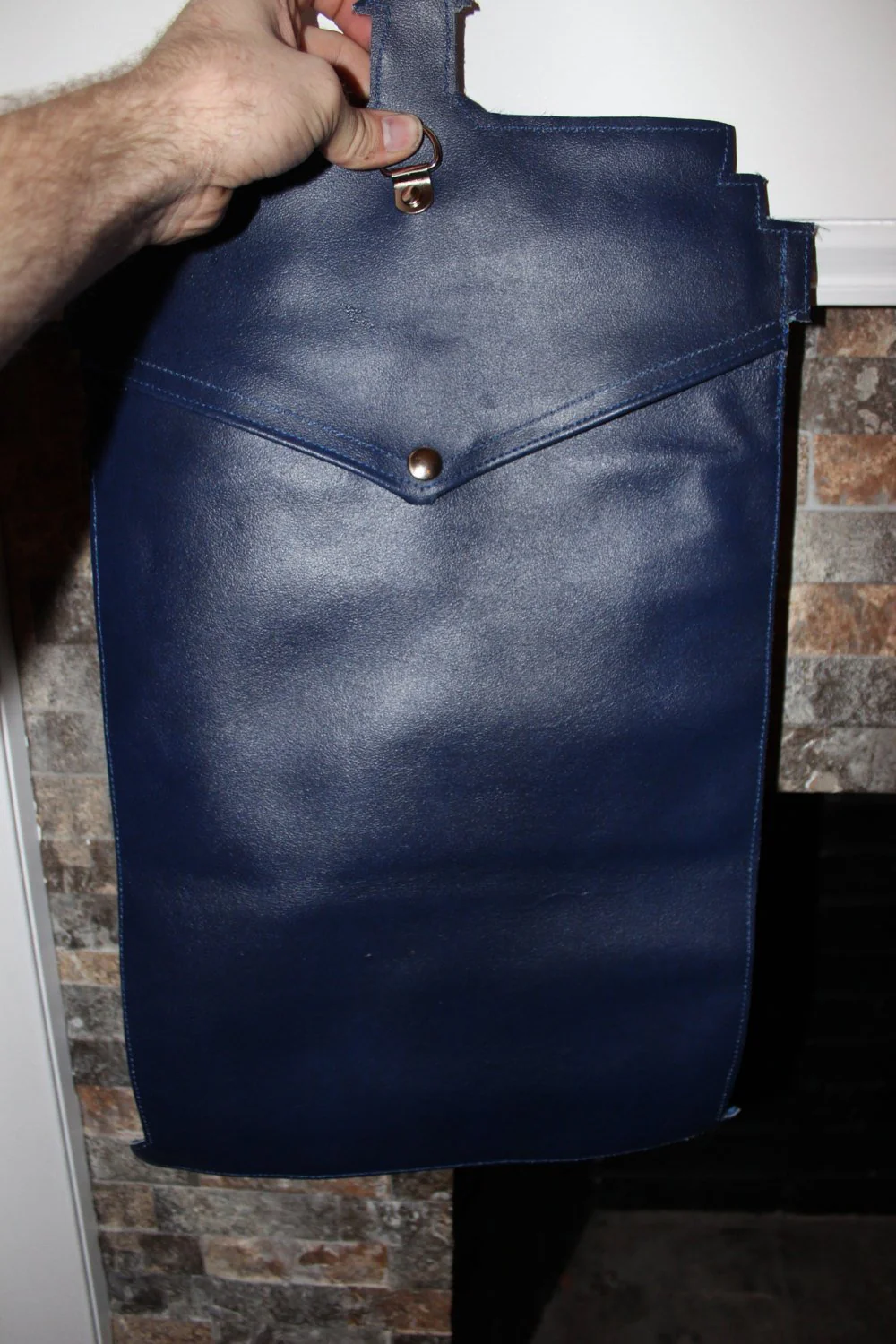 Leather Tardis Stocking - HUGE, Handmade! - Image 5