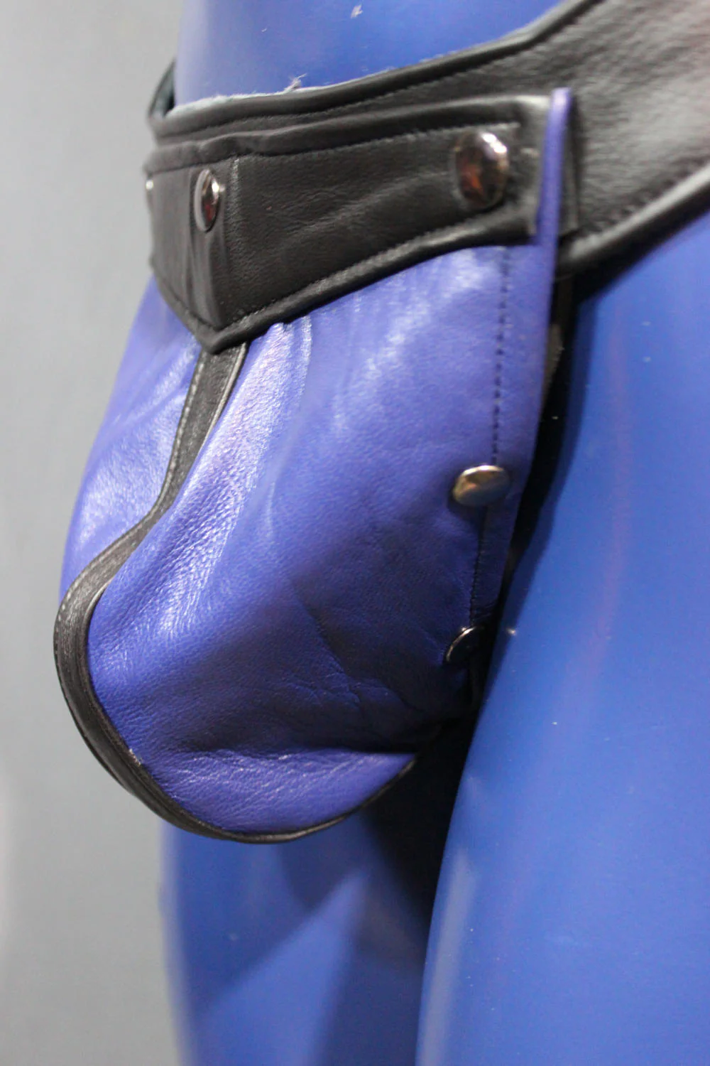 Our classic all leather jock with interchangeable codpiece in soft colored leather. - Image 7