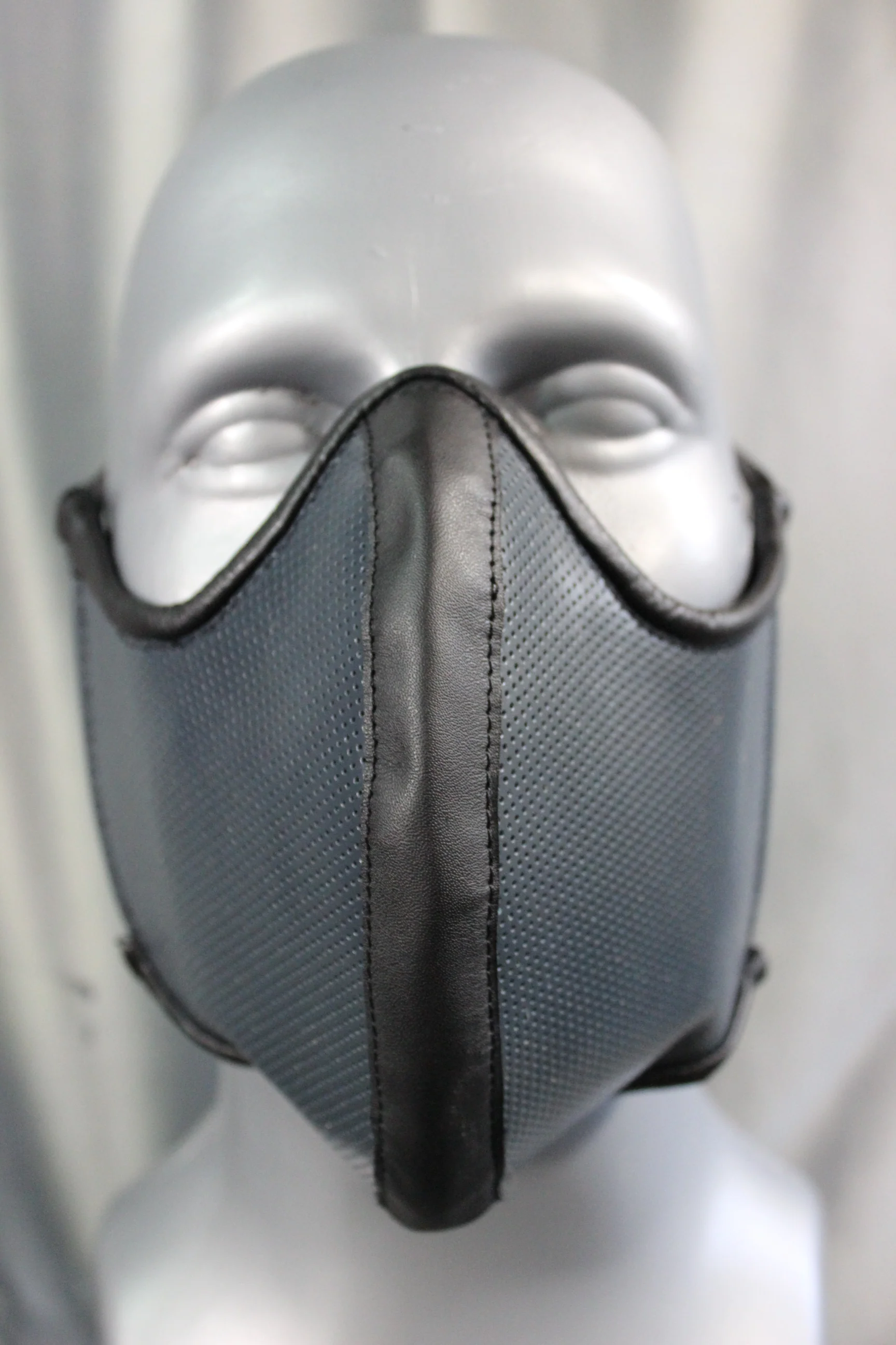 Perforated Leather Face Mask with Filter Pouch - Image 14