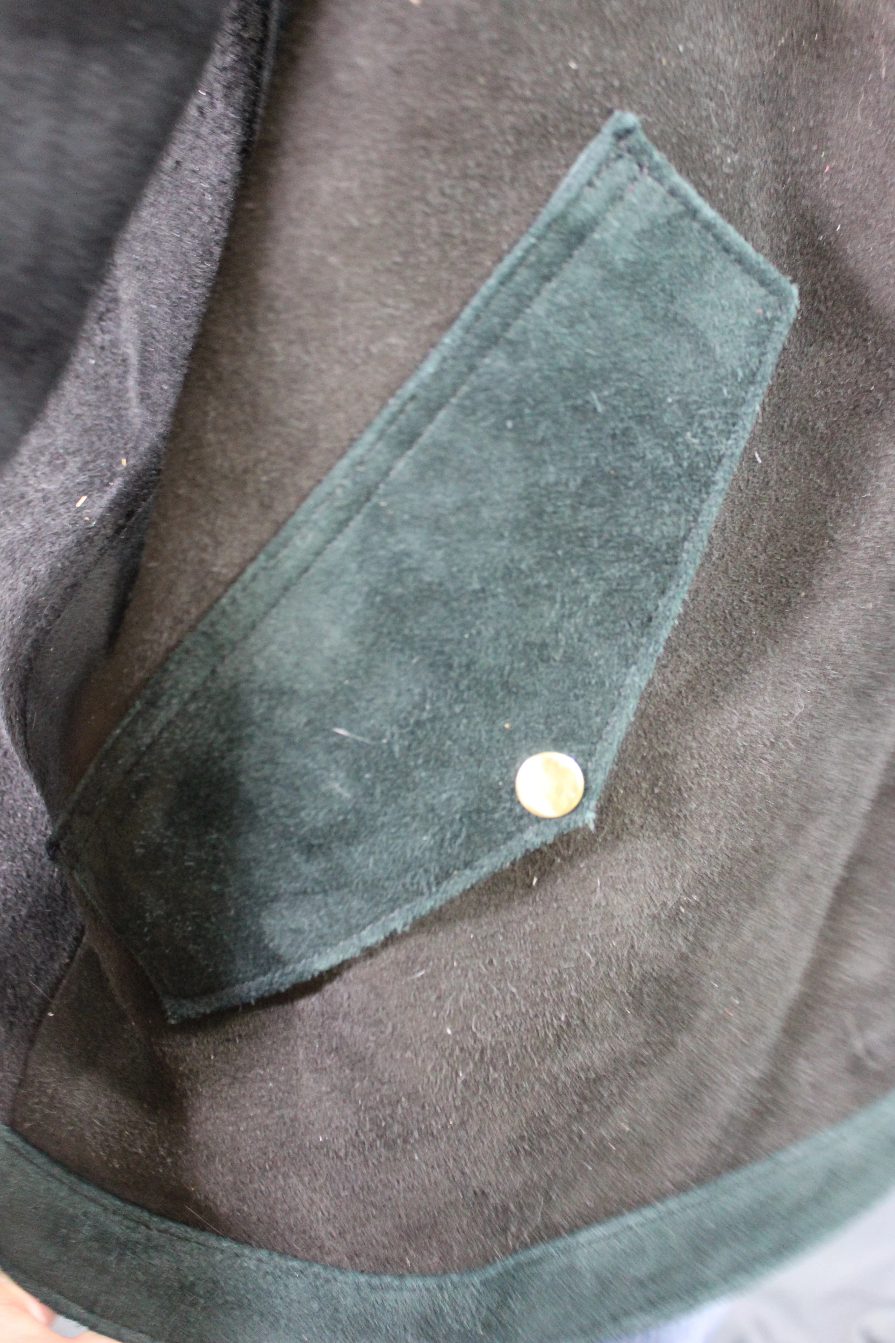 Suede Leather Duster (shortened) with Mantle - Image 13