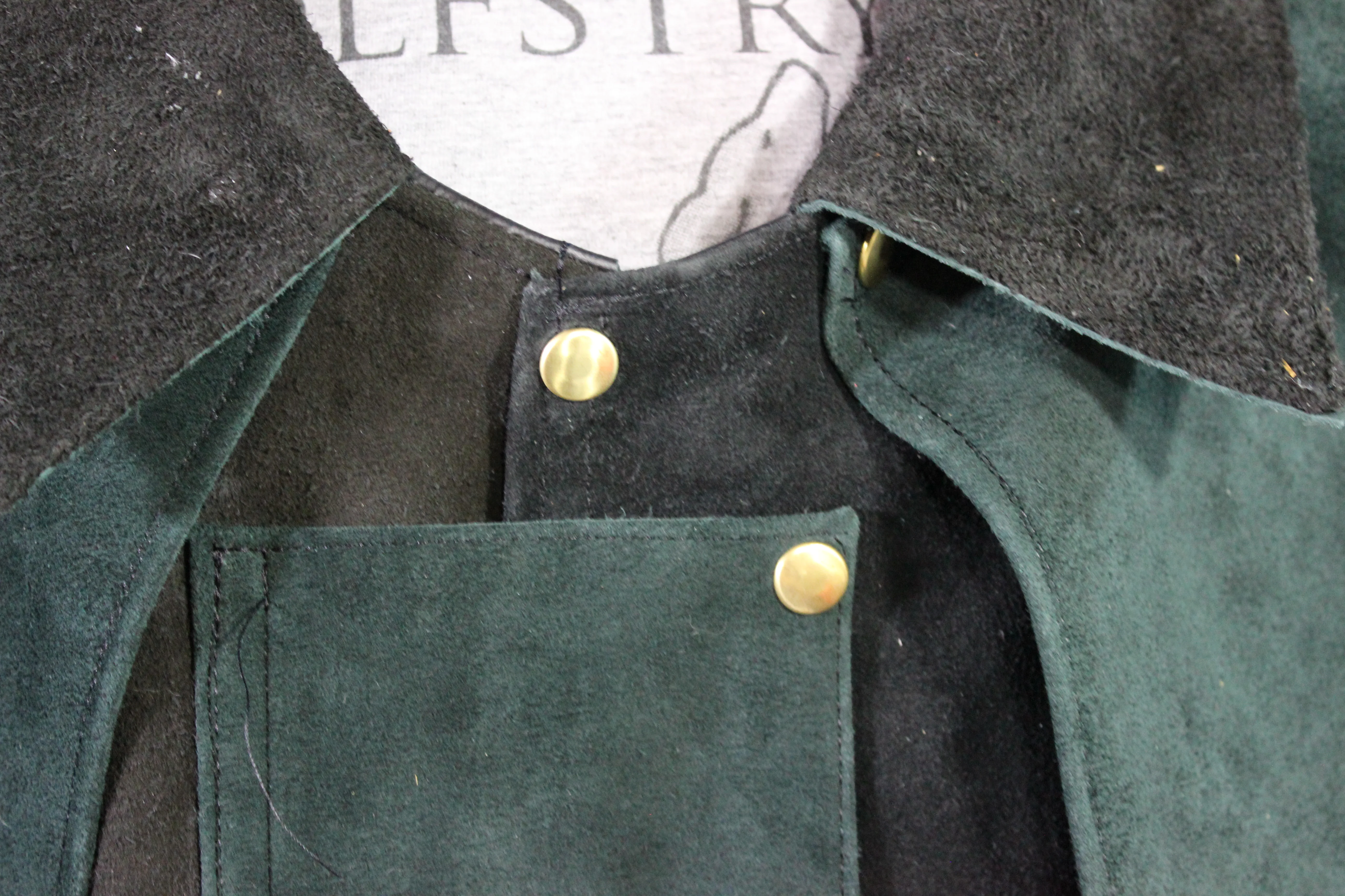 Suede Leather Duster (shortened) with Mantle - Image 6